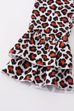 Leopard pumpkin print ruffle girl set - ARIA KIDS