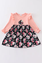 Floral print pumpkin applique dress - ARIA KIDS