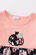 Floral print pumpkin applique dress - ARIA KIDS