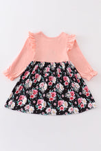 Floral print pumpkin applique dress - ARIA KIDS