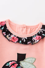 Floral print pumpkin applique girl bubble - ARIA KIDS