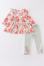Pumpkin print ruffle girl set - ARIA KIDS