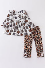 Leopard pumpkin print girl set - ARIA KIDS