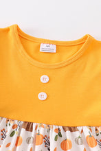 Orange pumpkin print dress - ARIA KIDS