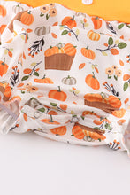 Orange pumpkin print girl bubble - ARIA KIDS