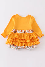 Orange pumpkin print girl bubble - ARIA KIDS