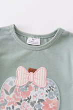 Green pumpkin applique ruffle girl bubble - ARIA KIDS