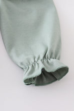 Green pumpkin applique ruffle girl bubble - ARIA KIDS