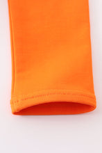 Orange CLEMSON embroidery terry dress - ARIA KIDS