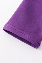 Purple tiger embroidery terry dress - ARIA KIDS
