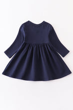 Black eagle embroidery terry dress - ARIA KIDS