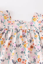 Floral print ruffle girl set