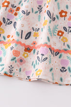 Floral print ruffle girl set
