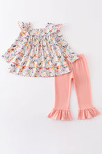 Floral print ruffle girl set