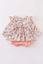 Floral print ruffle girl bubble - ARIA KIDS