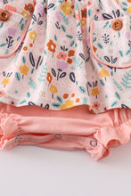 Floral print ruffle girl bubble - ARIA KIDS