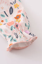 Floral print ruffle girl bubble - ARIA KIDS
