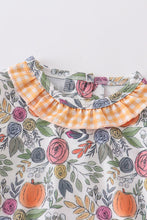 Pumpkin floral print girl bubble - ARIA KIDS