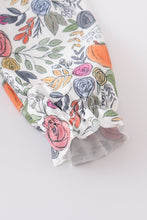 Pumpkin floral print girl bubble - ARIA KIDS