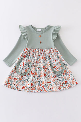 Floral print ruffle dress - ARIA KIDS