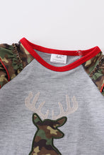 Camouflage print deer applique girl romper - ARIA KIDS