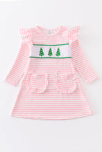 Pink christmas tree embroidery dress - ARIA KIDS