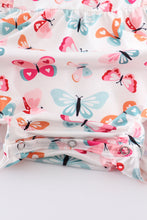 Butterfly print ruffle girl bubble - ARIA KIDS