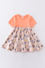 Orange floral print dress - ARIA KIDS
