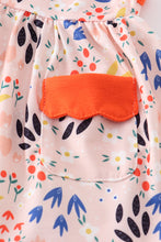 Orange floral print baby bloomers set - ARIA KIDS