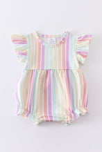Multicolored stripe ruffle girl bubble - ARIA KIDS