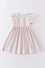 Multicolored stripe ruffle dress - ARIA KIDS