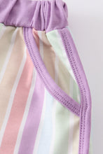Multicolored stripe ruffle girl shorts - ARIA KIDS