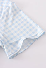 Patriotic plaid flag embroidery woman bikini swim cover up - ARIA KIDS