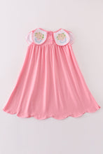 Pink floral embroidery girl dress - ARIA KIDS