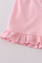 Pink bow floral print girl set - ARIA KIDS