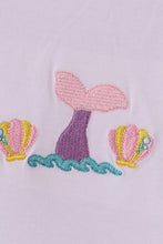 White mermaid embroidery cover up mom & me - ARIA KIDS