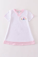 White mermaid embroidery cover up mom & me - ARIA KIDS