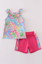 Pink tropical floral girl set - ARIA KIDS