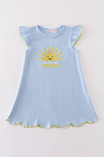 Blue you are my sunshine applique girl dress - ARIA KIDS