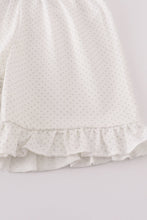 Blue princess embroidery ruffle girl set - ARIA KIDS