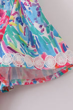 Vibrant floral lace mom dress - ARIA KIDS