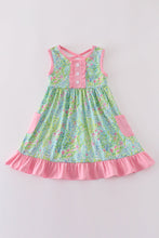 Meadow breeze print girl ruffle dress - ARIA KIDS