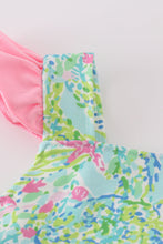 Meadow breeze print girl ruffle bubble - ARIA KIDS