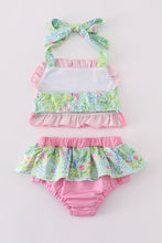Meadow breeze print girl 2pc swimsuit - ARIA KIDS