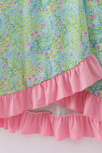 Meadow breeze print adult ruffle dress - ARIA KIDS