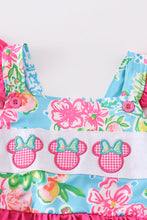 Pink floral character applique girl swimsuit - ARIA KIDS