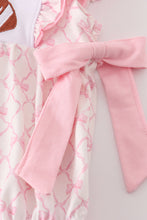 Pink bow football embroidery girl bubble - ARIA KIDS