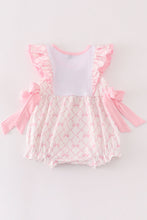 Pink bow football embroidery girl bubble - ARIA KIDS
