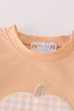 Orange pumpkin applique plaid boy set - ARIA KIDS