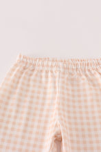 Orange pumpkin applique plaid boy set - ARIA KIDS